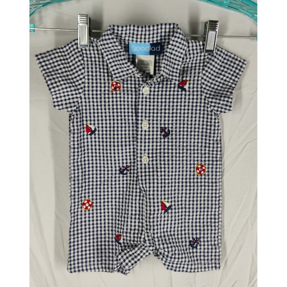 Goodlad Infant Boys 6‎ Months Nautical Anchor Sailboat One Piece Outfit Good Lad